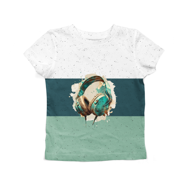 Bügelbild - " Headphones - mint "
